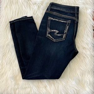 Womens Dark Silver Jeans